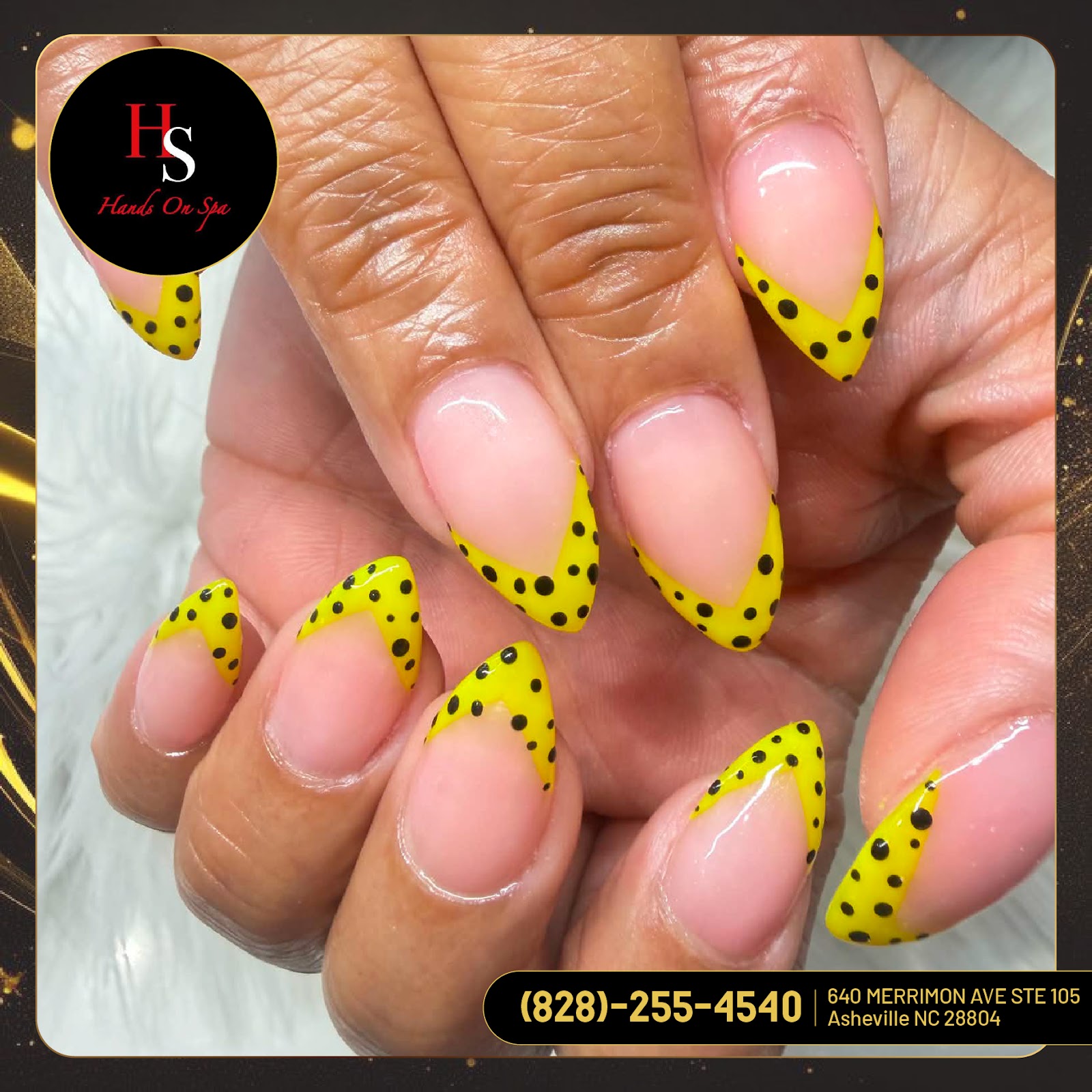 Hands on nails salon Asheville NC logo